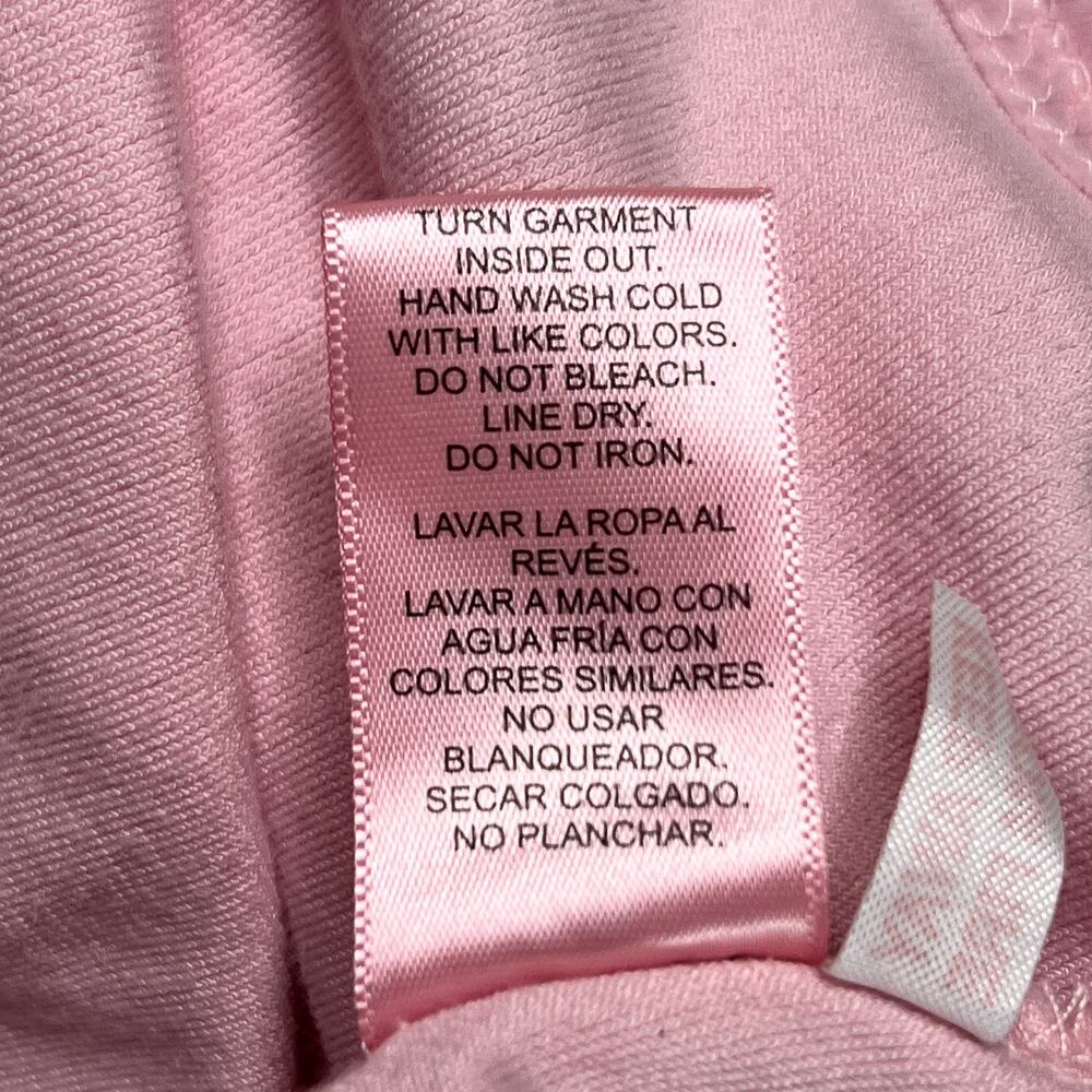 Juicy Couture Pink Velour Cropped Hoodie Top Sweatsuit Rhinestone Bedazzled Y2K - Picture 2 of 7